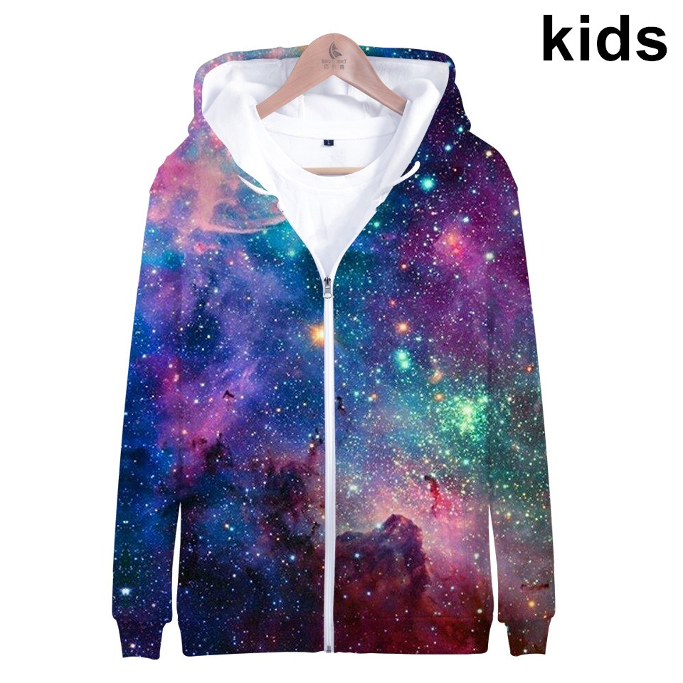 Baby Clothing Zipper - Dzieci Gwiazda Przestrzeń Galaktyka Bluzy z