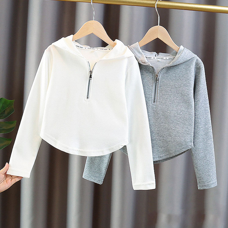 Baby Clothing Zipper - Dziewczęce bawełniane kurtki z kapturem na