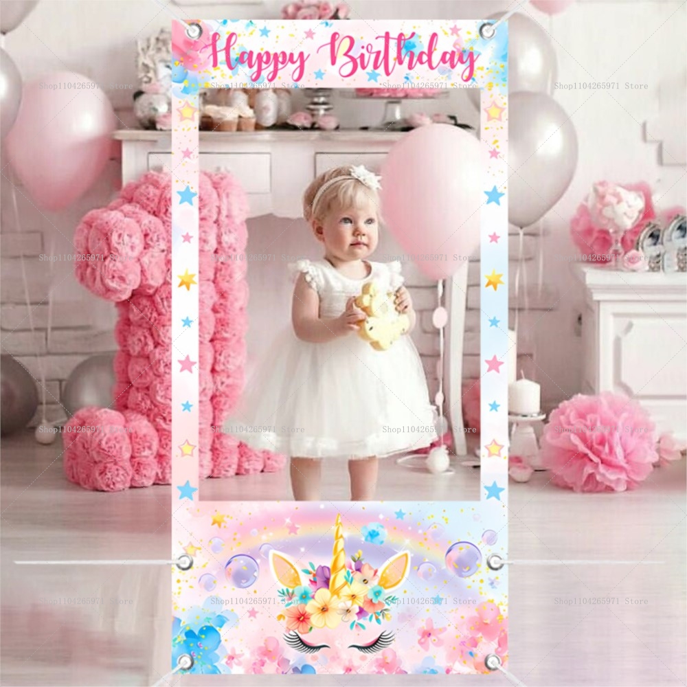 Baby Zebra Clothing - Rekwizyty do fotobudki z motywem jednorożca,
