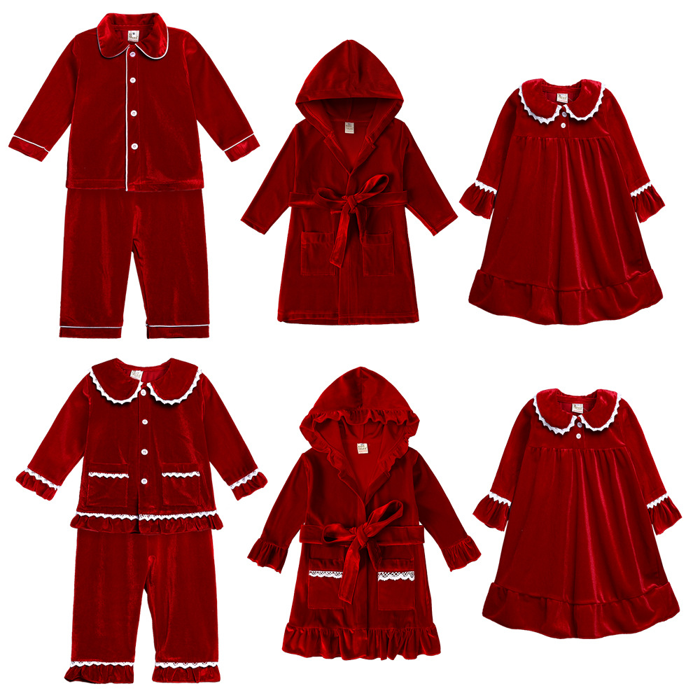 Baby Gown Nightwear - Dzieci świąteczne piżamy piżamy bielizna nocna