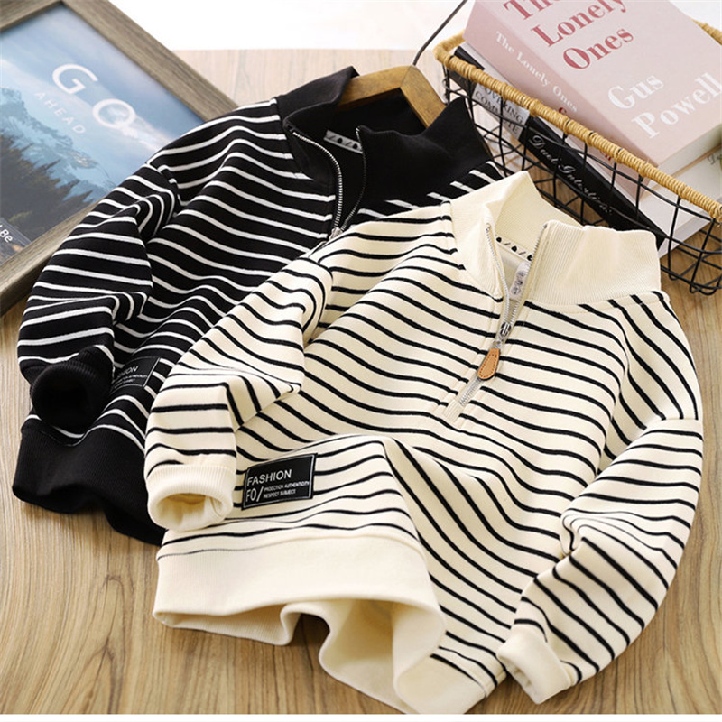 Baby Clothing Zipper - Chłopcy bluza w paski wiosna jesień