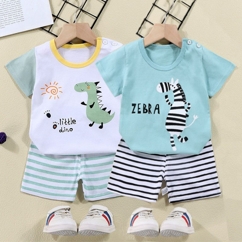 Baby Clothing For Sale - Bawełniane koszulki + spodenki 2-częściowy zestaw