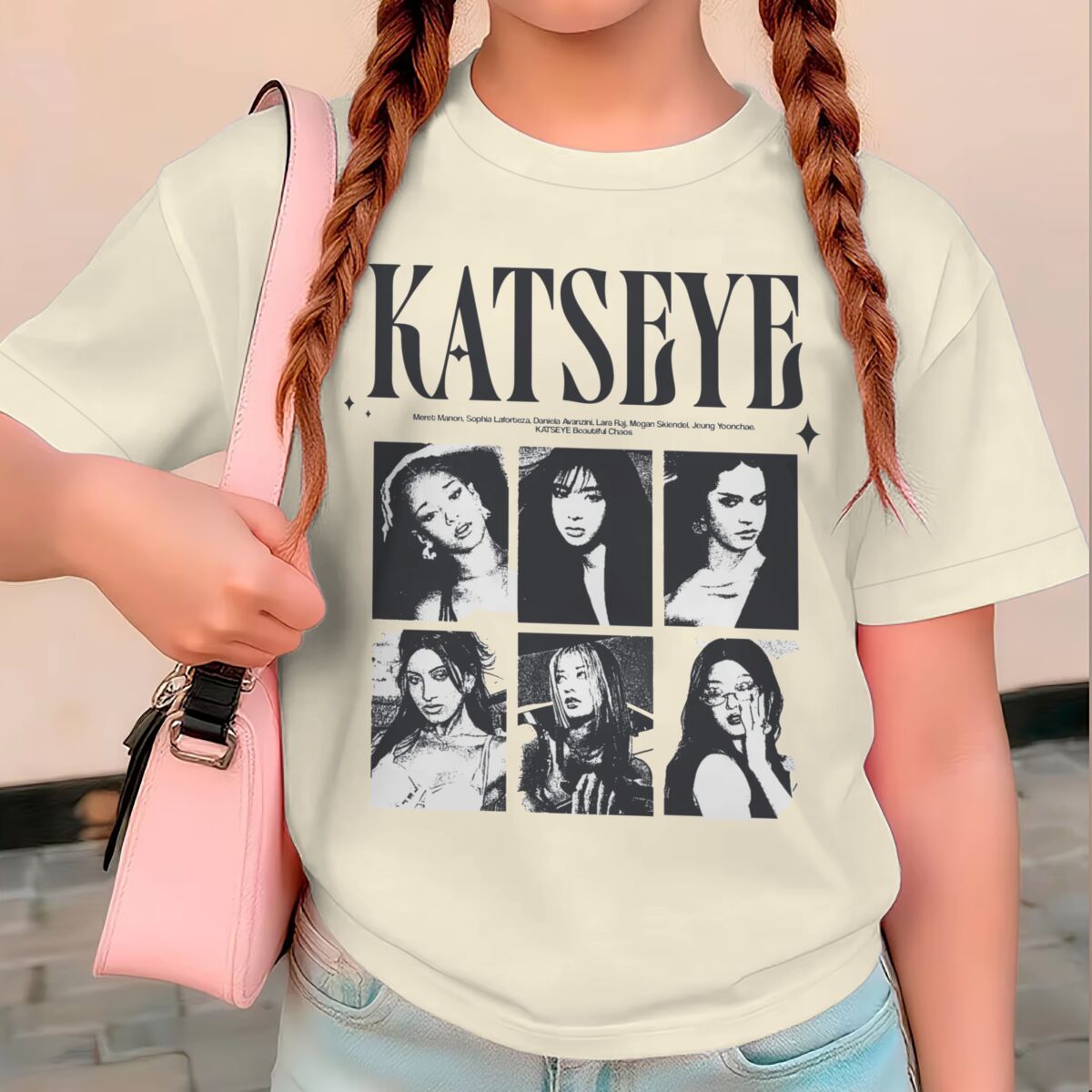 Baby Clothing For Sale - KATSEYE Print Letnie bluzki dla dziewczynek