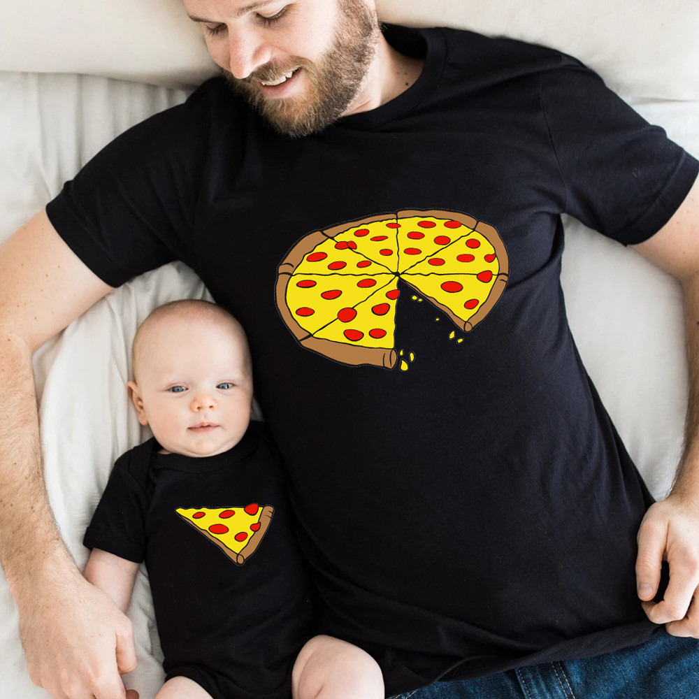 Baby Clothing For Sale - Zabawny nadruk z pizzą Koszulka dla