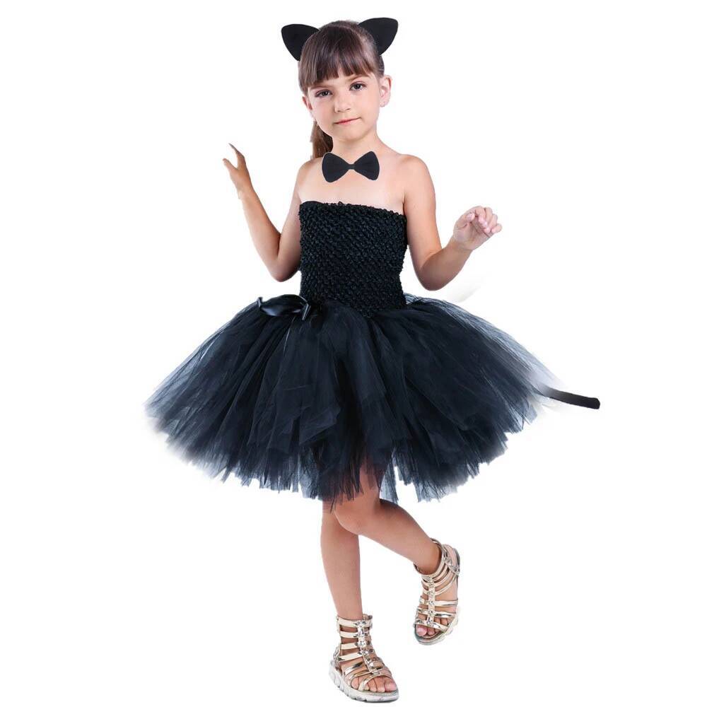 Baby Clothing For Girls - Urocza czarna sukienka tutu dla niemowląt,