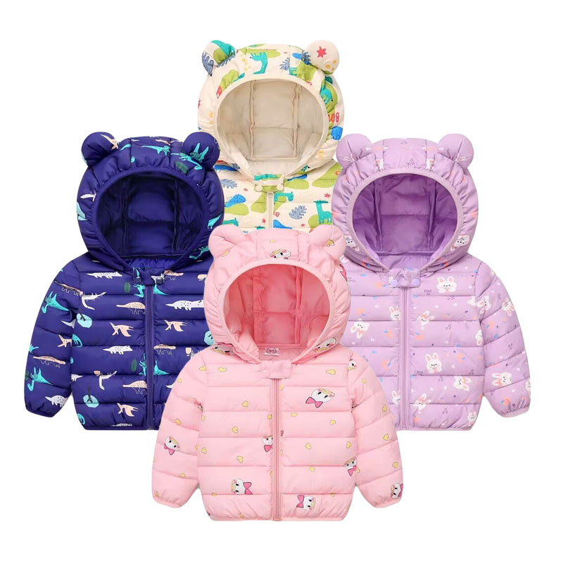 Baby Clothing Zipper - Dziecięcy płaszcz bawełniany dziecięce kreskówki kurtka