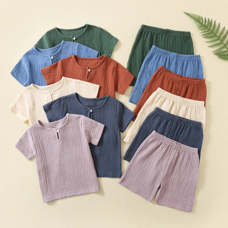 Baby Clothing Factory Shop - 100% Bawełniana Gaza Dziecięca Letnia 2-częściowa