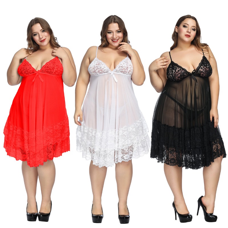 Baby Gown Nightwear - S-7XL Plus rozmiar seksowny pasek bielizna