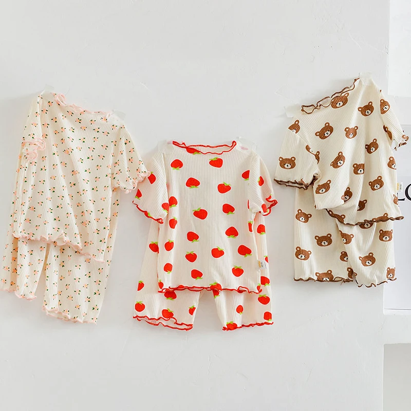 Letni bawełniany zestaw piżamo – Baby Clothing For Sale recenzja i cena