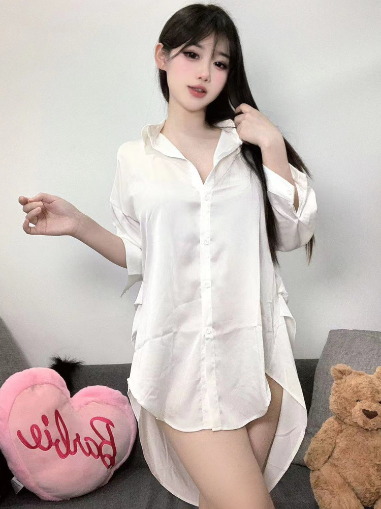 Moda biała kolorowa koszula pe – Baby Gown Nightwear recenzja i cena